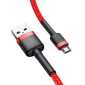 Baseus Micro USB Cafule Cable 2.4A 1m Κόκκινο + Κόκκινο (CAMKLF-B09)