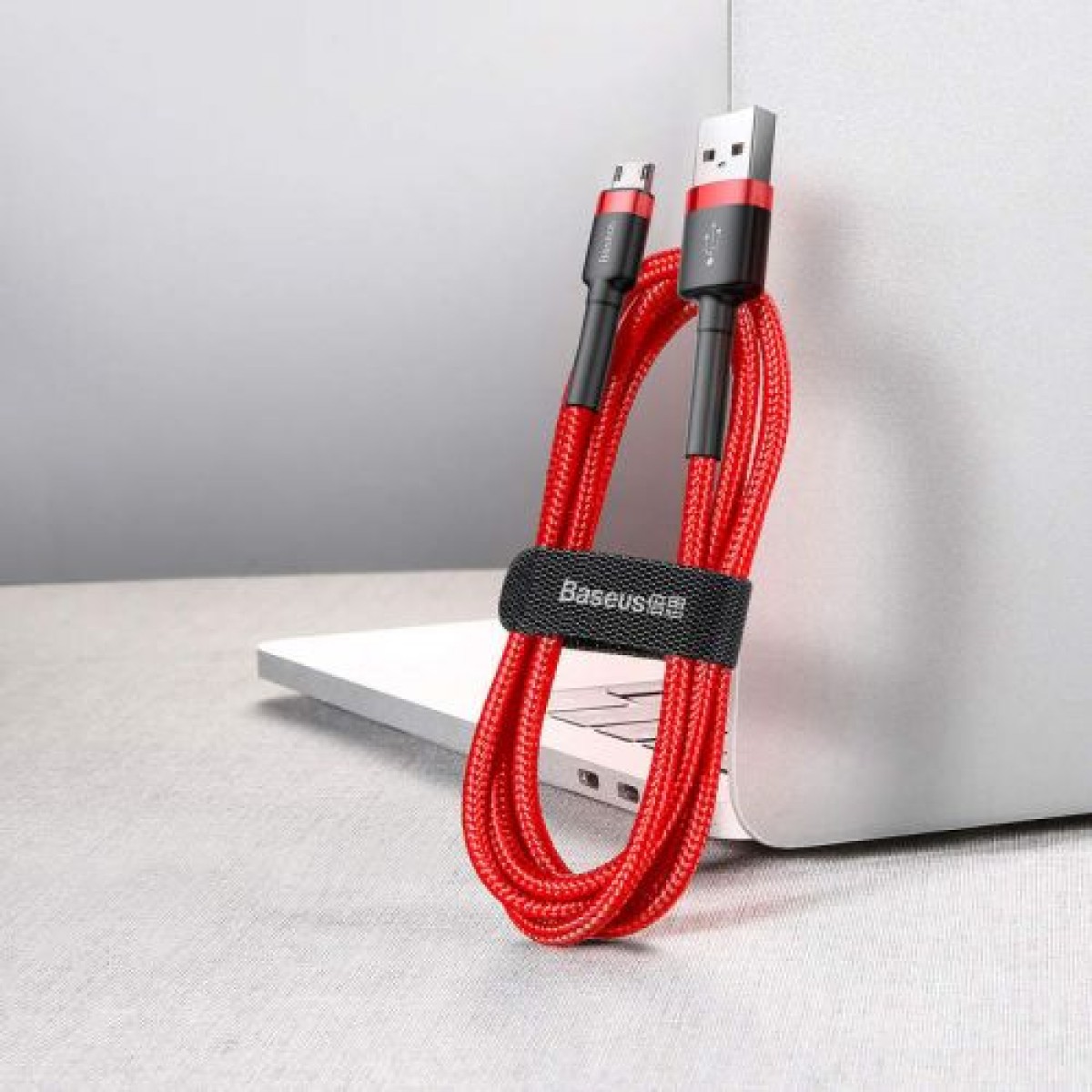 Baseus Micro USB Cafule Cable 2.4A 1m Κόκκινο + Κόκκινο (CAMKLF-B09)