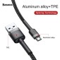 Baseus Micro USB Cafule Cable 2.4A 1m Γκρι + Μαύρο (CAMKLF-BG1)