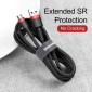 Baseus Micro USB Cafule Cable 2.4A 1m Κόκκινο + Μαύρο (CAMKLF-B91)