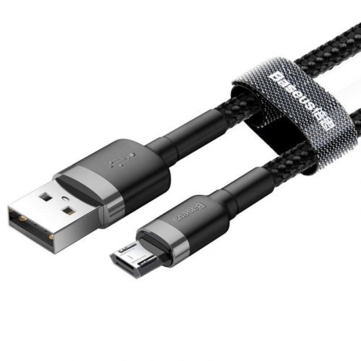 Baseus Micro USB Cafule Cable 1.5A 2m Γκρι + Μαύρο (CAMKLF-CG1)