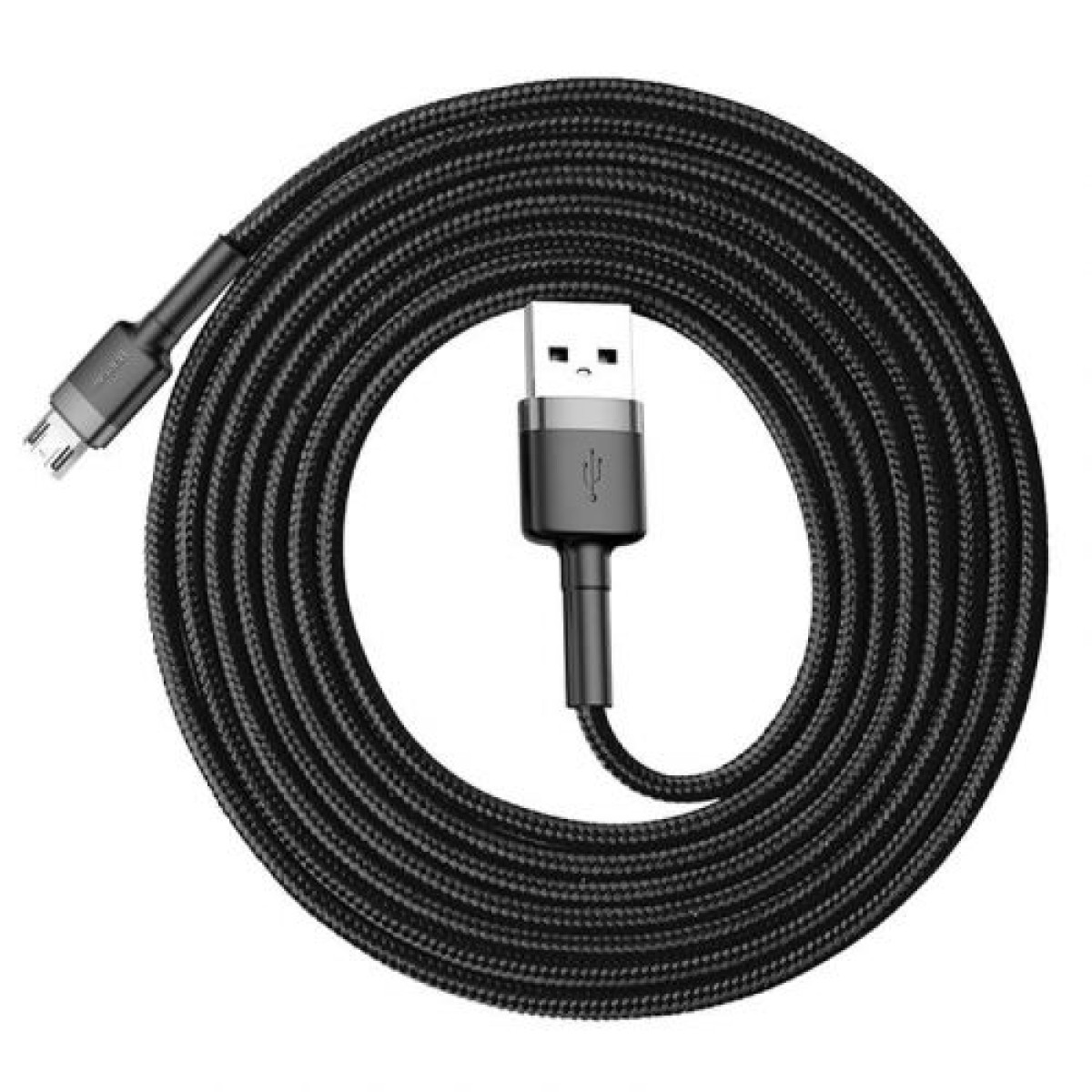 Baseus Micro USB Cafule Cable 1.5A 2m Γκρι + Μαύρο (CAMKLF-CG1)