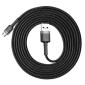 Baseus Micro USB Cafule Cable 1.5A 2m Γκρι + Μαύρο (CAMKLF-CG1)