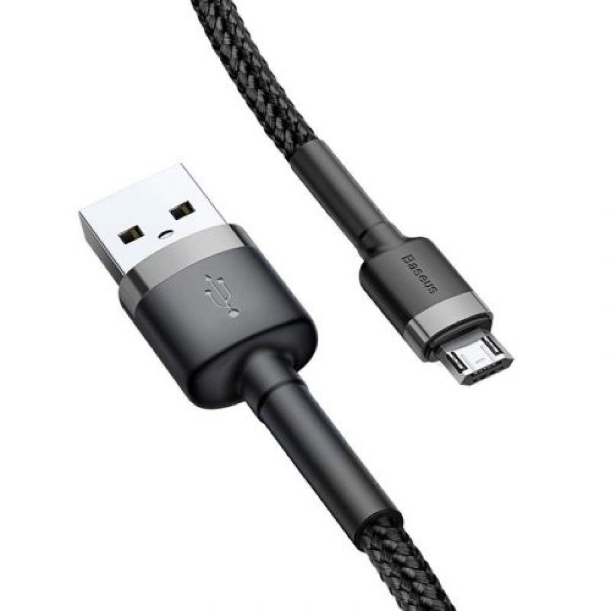 Baseus Micro USB Cafule Cable 1.5A 2m Γκρι + Μαύρο (CAMKLF-CG1)