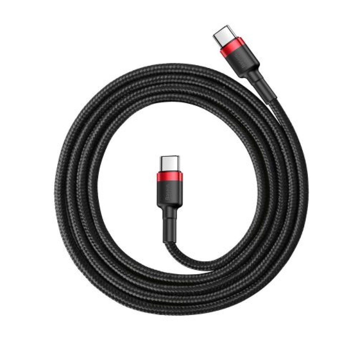 Baseus Type-C - Καλώδιο Type-C Cafule PD 2.0, 60W, Φόρτιση φλας (20V 3A), 1m, Κόκκινο/Μαύρο (CATKLF-G91)