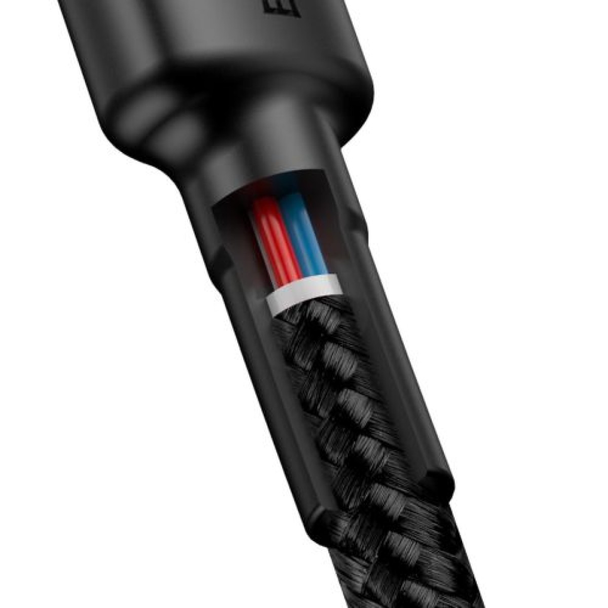 Baseus Type-C - Καλώδιο Type-C Cafule PD 2.0, 60W, Φόρτιση φλας (20V 3A), 1m, Κόκκινο/Μαύρο (CATKLF-G91)