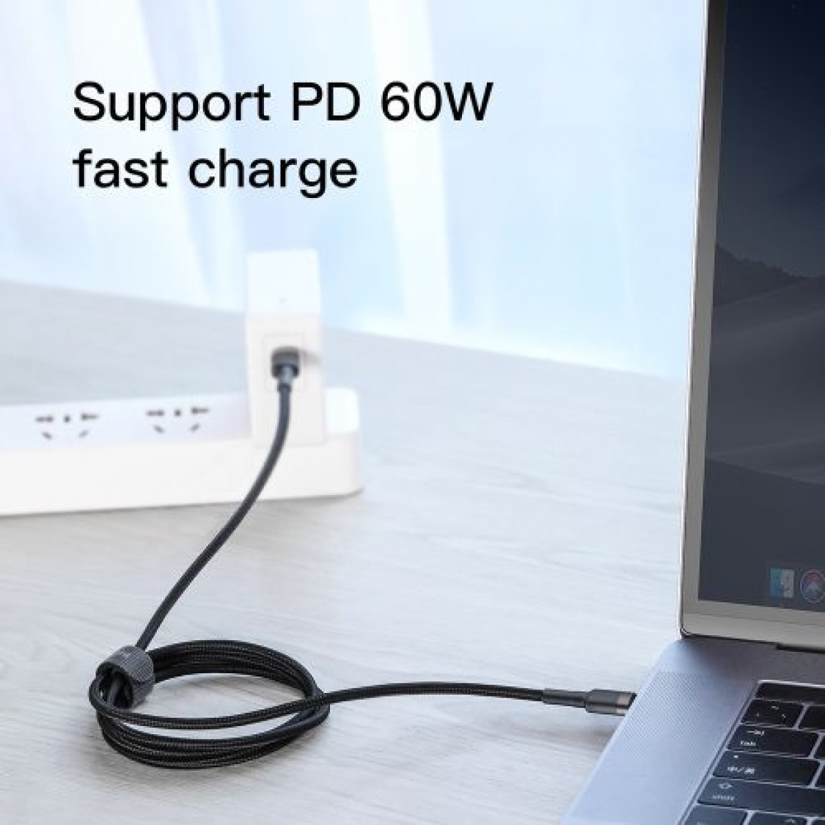 Baseus Type-C - Type-C Cafule Cable PD 2.0 60W, 3A, 2m, Black/Gre (CATKLF-HG1)
