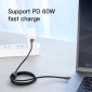 Baseus Type-C - Type-C Cafule Cable PD 2.0 60W, 3A, 2m, Black/Gre (CATKLF-HG1)
