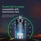 Baseus Car Charger Circular Plastic A+A Dual Quick Charge 3.0 30W Μαύρο (CCALL-YD01)