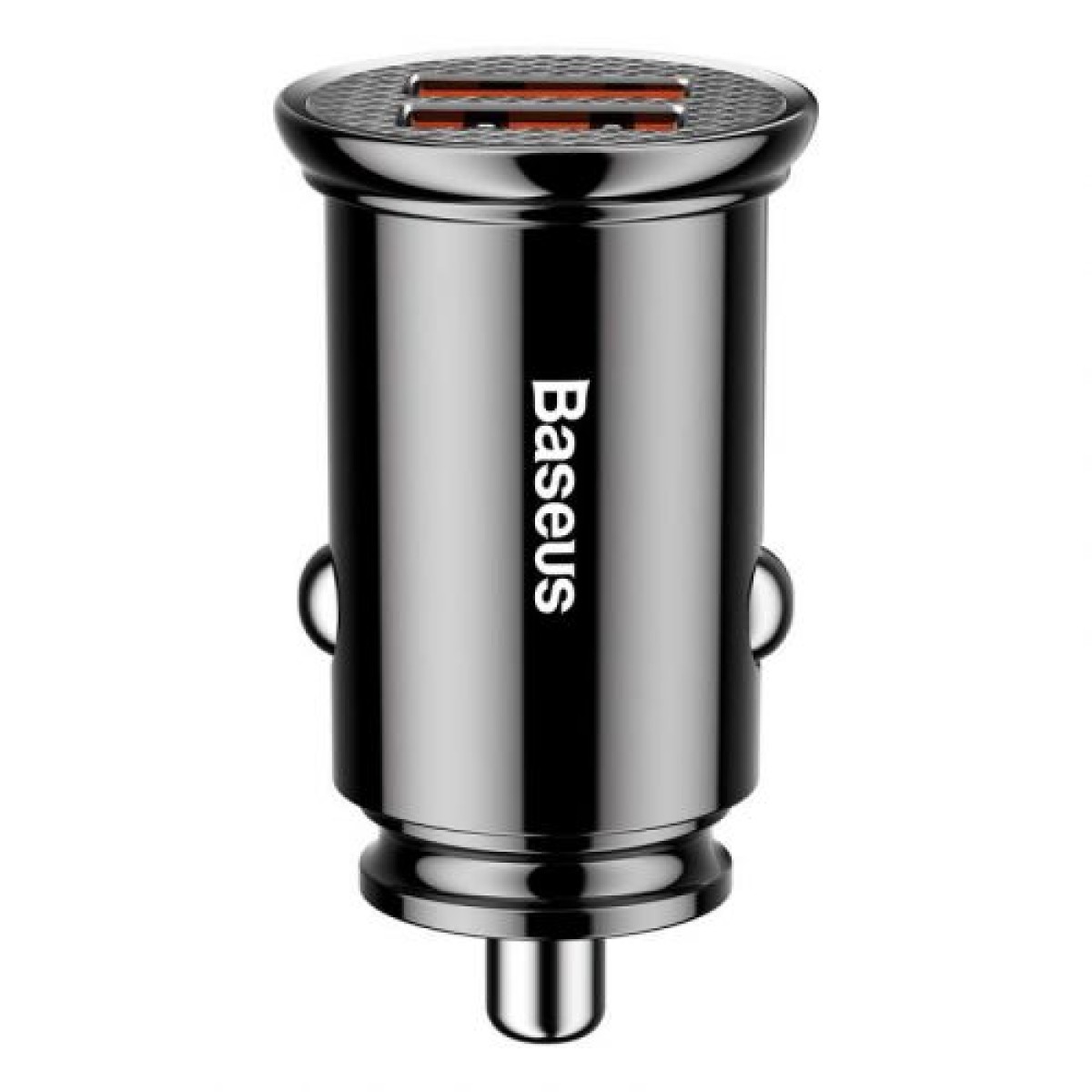 Baseus Car Charger Circular Plastic A+A Dual Quick Charge 3.0 30W Μαύρο (CCALL-YD01)