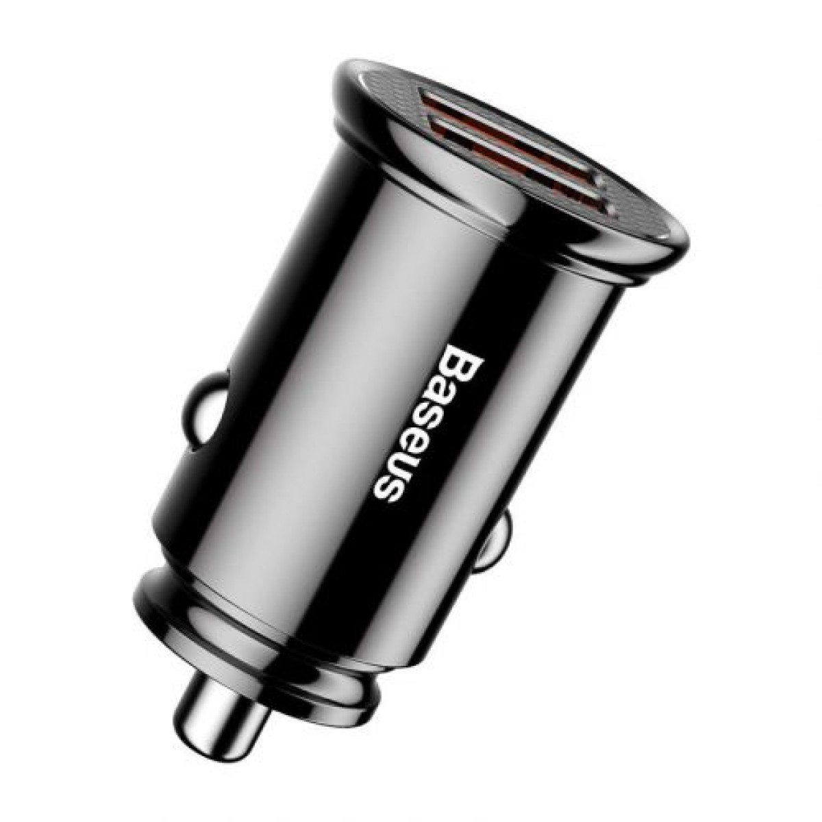 Baseus Car Charger Circular Plastic A+A Dual Quick Charge 3.0 30W Μαύρο (CCALL-YD01)