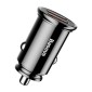 Baseus Car Charger Circular Plastic A+A Dual Quick Charge 3.0 30W Μαύρο (CCALL-YD01)