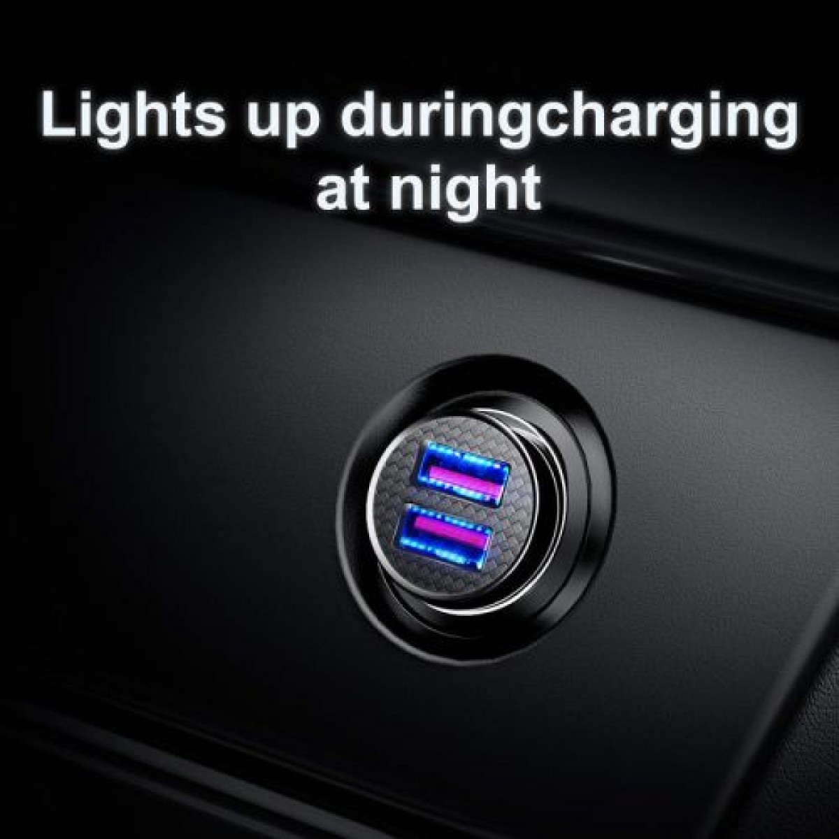 Baseus Car Charger Circular Plastic A+A Dual Quick Charge 3.0 30W Μαύρο (CCALL-YD01)