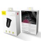 Baseus Car Charger Circular Plastic A+A Dual Quick Charge 3.0 30W Μαύρο (CCALL-YD01)