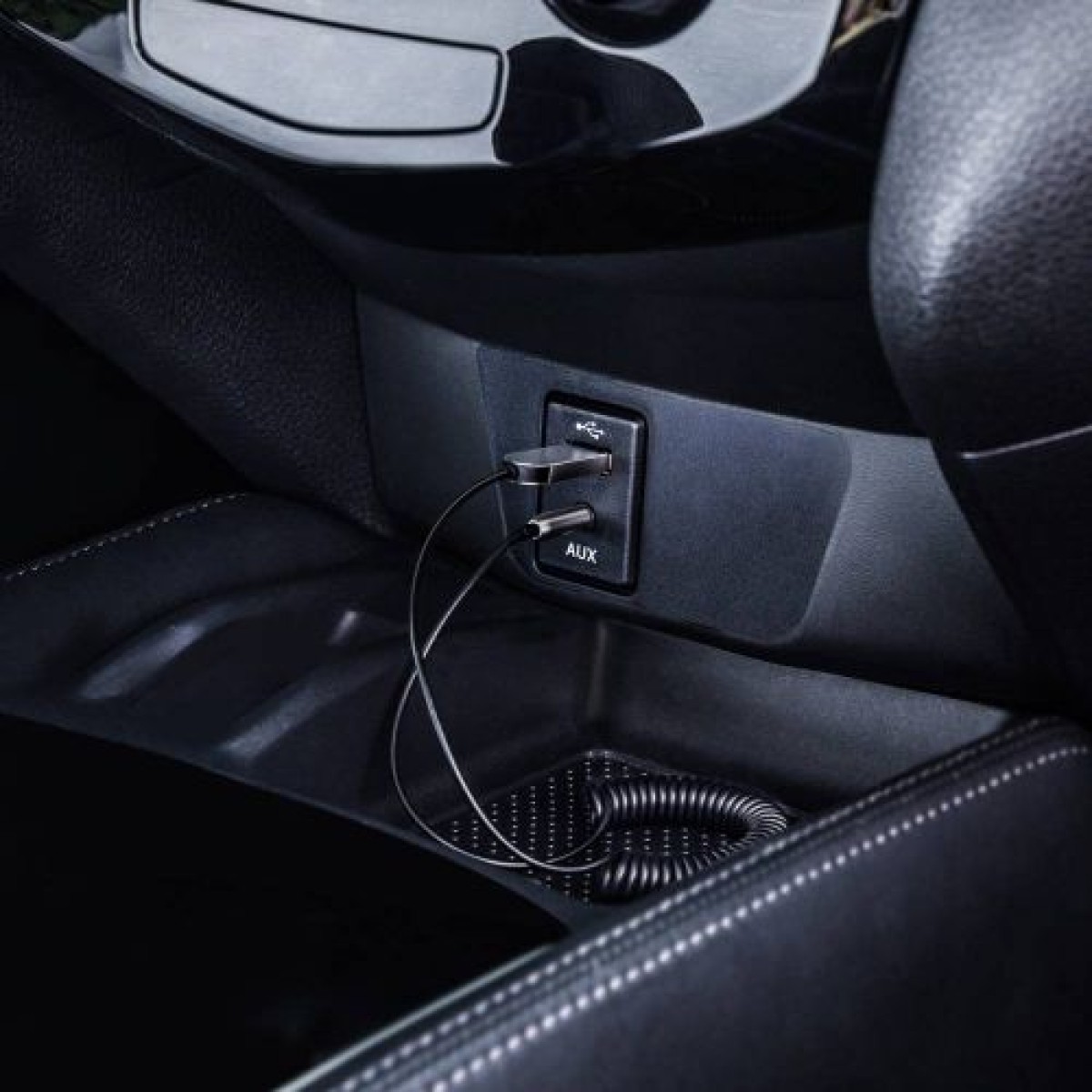 Baseus Converter BA01 USB + Ασύρματος προσαρμογέας σε βύσμα 3,5 mm, μαύρο καλώδιο (CABA01-01)