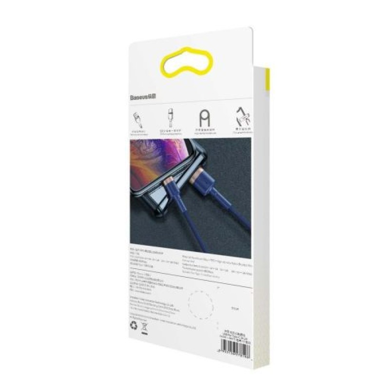 Καλώδιο Baseus Lightning Cafule QC 3.0, 1.5A, 2m Μπλε (CALKLF-CV3)