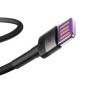Baseus Type-C Cafule SuperCharge 40W PD 3.0, QC 3.0, 40W, 1m Γκρι/Μαύρο (CATKLF-PG1)