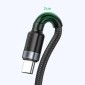 Baseus Type-C Cafule SuperCharge 40W PD 3.0, QC 3.0, 40W, 1m Γκρι/Μαύρο (CATKLF-PG1)