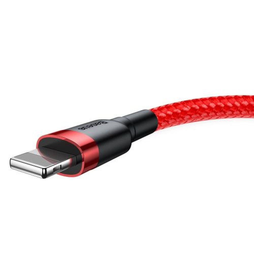 Baseus Lightning Cafule Cable 2A, 3m Κόκκινο/Μαύρο (CALKLF-R09)
