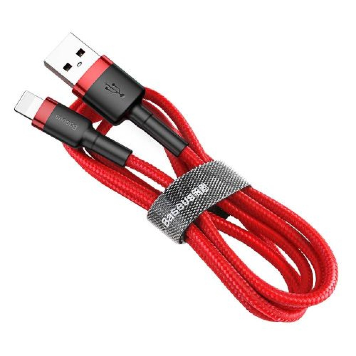 Baseus Lightning Cafule Cable 2A, 3m Κόκκινο/Μαύρο (CALKLF-R09)