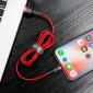 Baseus Lightning Cafule Cable 2A, 3m Κόκκινο/Μαύρο (CALKLF-R09)