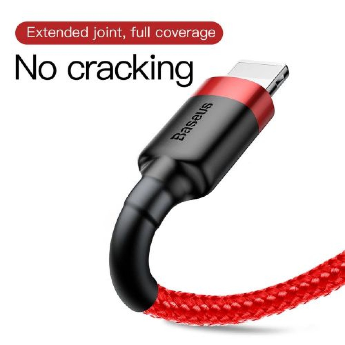 Baseus Lightning Cafule Cable 2A, 3m Κόκκινο/Μαύρο (CALKLF-R09)