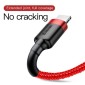 Baseus Lightning Cafule Cable 2A, 3m Κόκκινο/Μαύρο (CALKLF-R09)