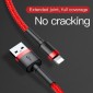 Baseus Lightning Cafule Cable 2A, 3m Κόκκινο/Μαύρο (CALKLF-R09)