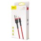 Baseus Lightning Cafule Cable 2A, 3m Κόκκινο/Μαύρο (CALKLF-R09)