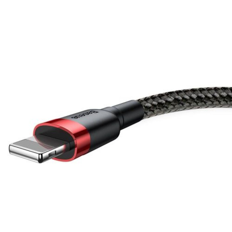Baseus Lightning Cafule Cable 2A, 3m Κόκκινο/Μαύρο (CALKLF-R91)