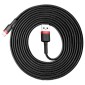 Baseus Lightning Cafule Cable 2A, 3m Κόκκινο/Μαύρο (CALKLF-R91)