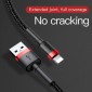 Baseus Lightning Cafule Cable 2A, 3m Κόκκινο/Μαύρο (CALKLF-R91)