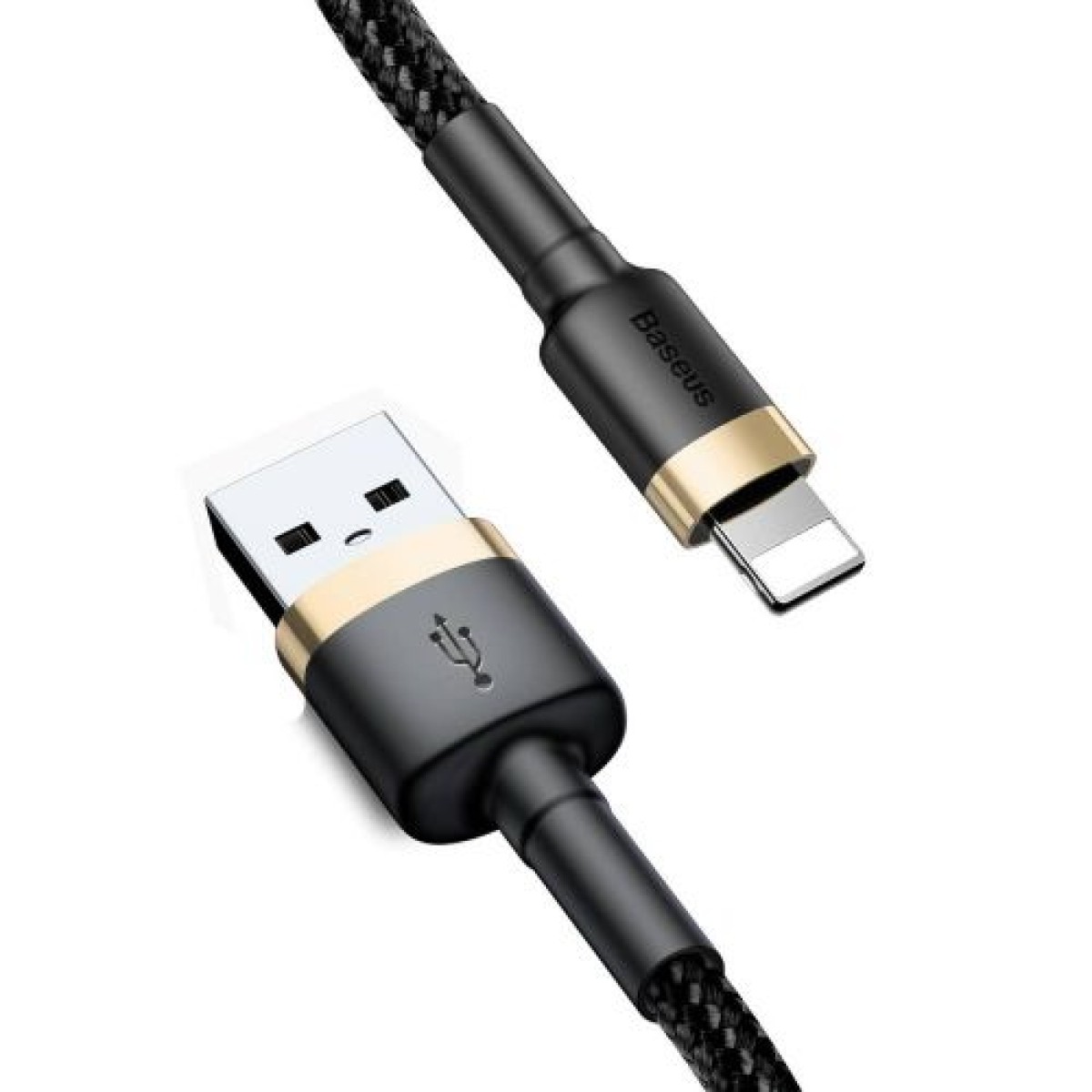 Baseus Lightning Cafule Cable 2A, 3m Χρυσό/Μαύρο (CALKLF-RV1)