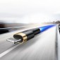 Baseus Lightning Cafule Cable 2A, 3m Χρυσό/Μαύρο (CALKLF-RV1)