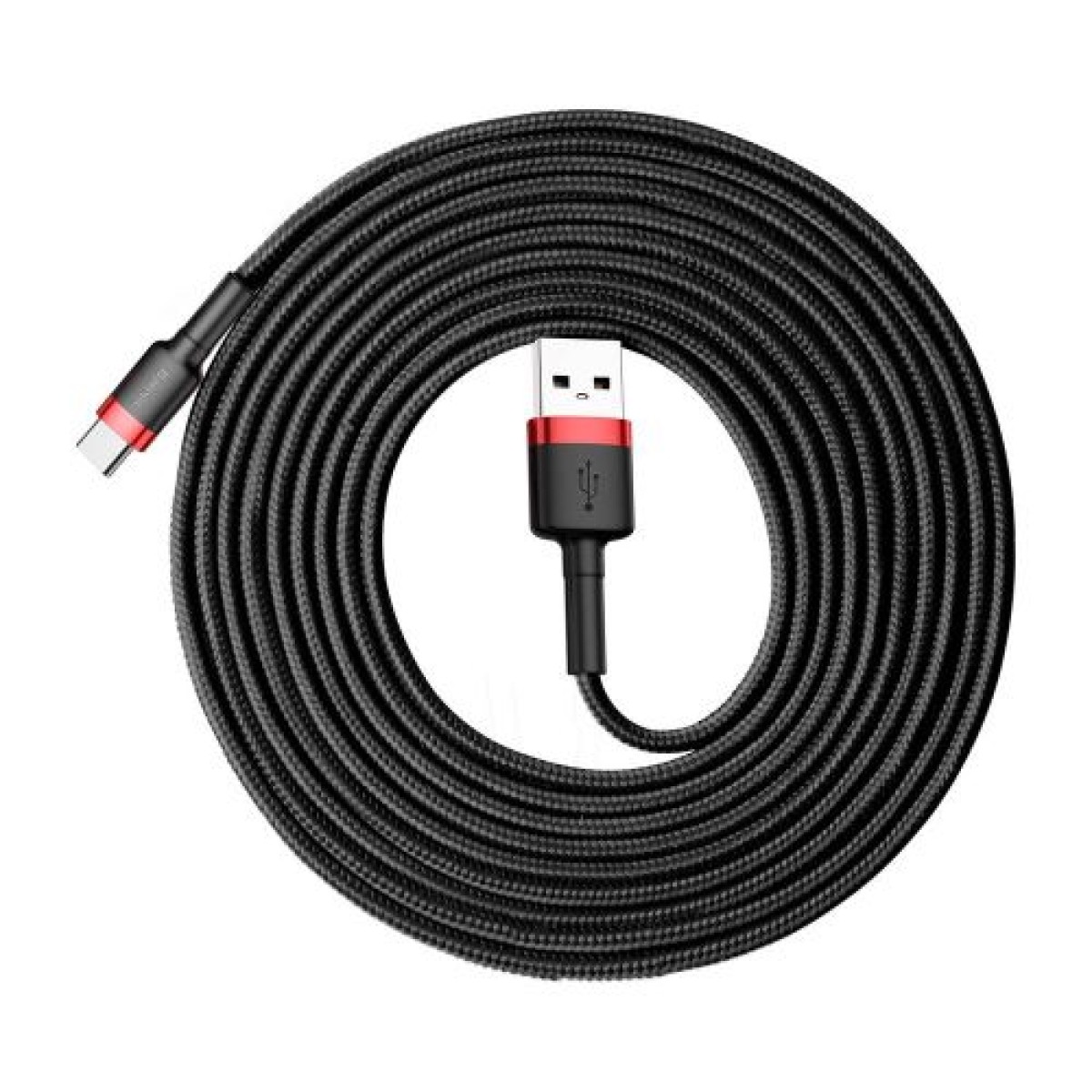 Καλώδιο Baseus Type-C Cafule 2A, 3m, Κόκκινο/Μαύρο (CATKLF-U91)
