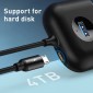 Baseus HUB Τετράγωνο στρογγυλό 4in1 Προσαρμογέας USB USB3.0*1 + USB2.0*3 1m Μαύρο (CAHUB-AY01)