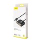 Baseus HUB Τετράγωνο στρογγυλό 4in1 Προσαρμογέας USB USB3.0*1 + USB2.0*3 1m Μαύρο (CAHUB-AY01)