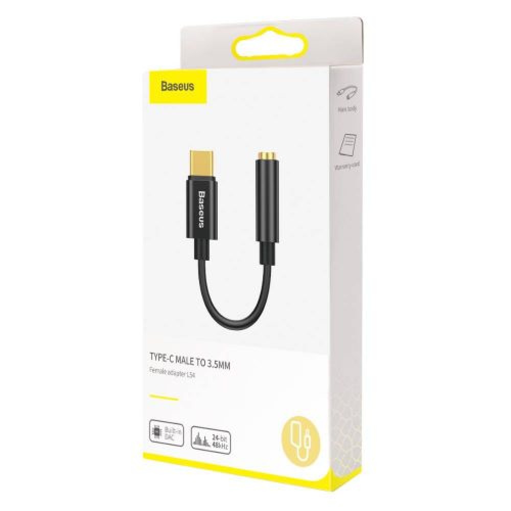 Μετατροπέας Baseus L54 Type-C Αρσενικό σε 3,5 mm Θηλυκό Μαύρο (CATL54-01)