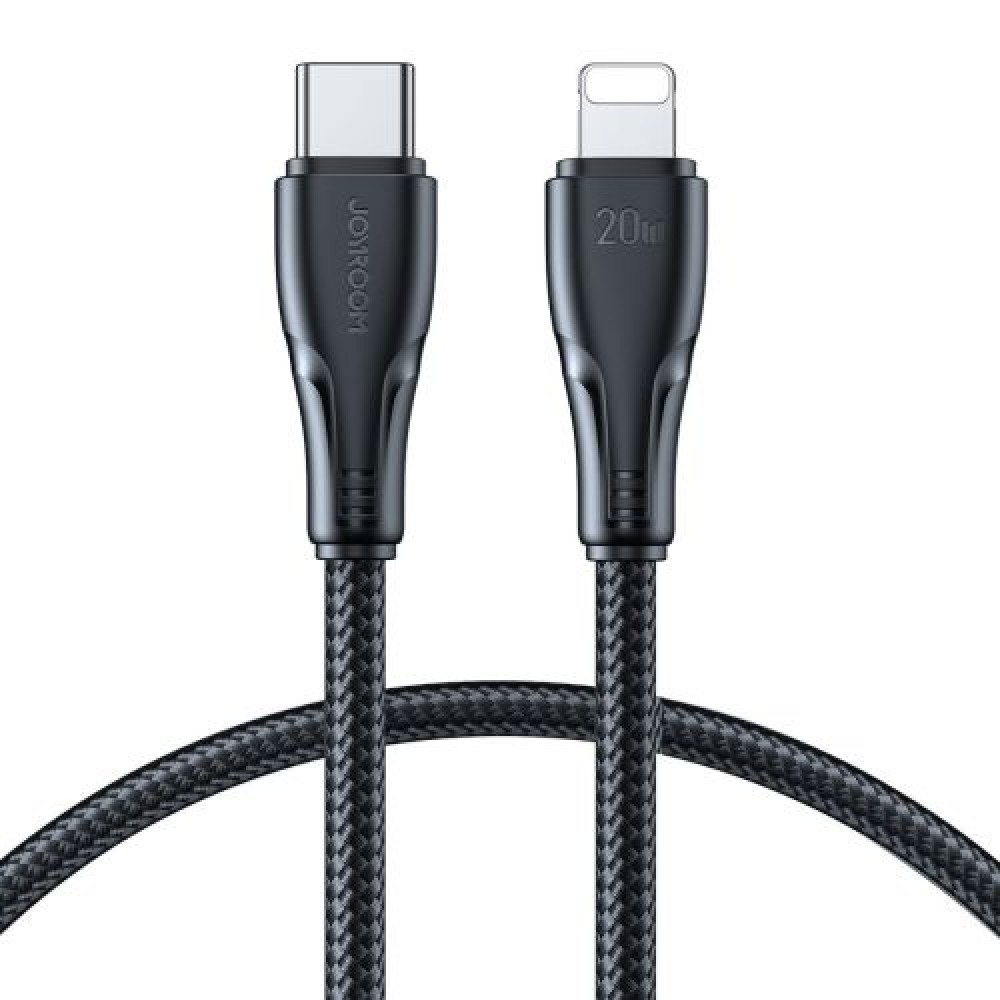 Joyroom Type-C - Καλώδιο γρήγορης φόρτισης σειράς Lightning A10 PD 20W, 0,25 m, Μαύρο (S-CL020A11)