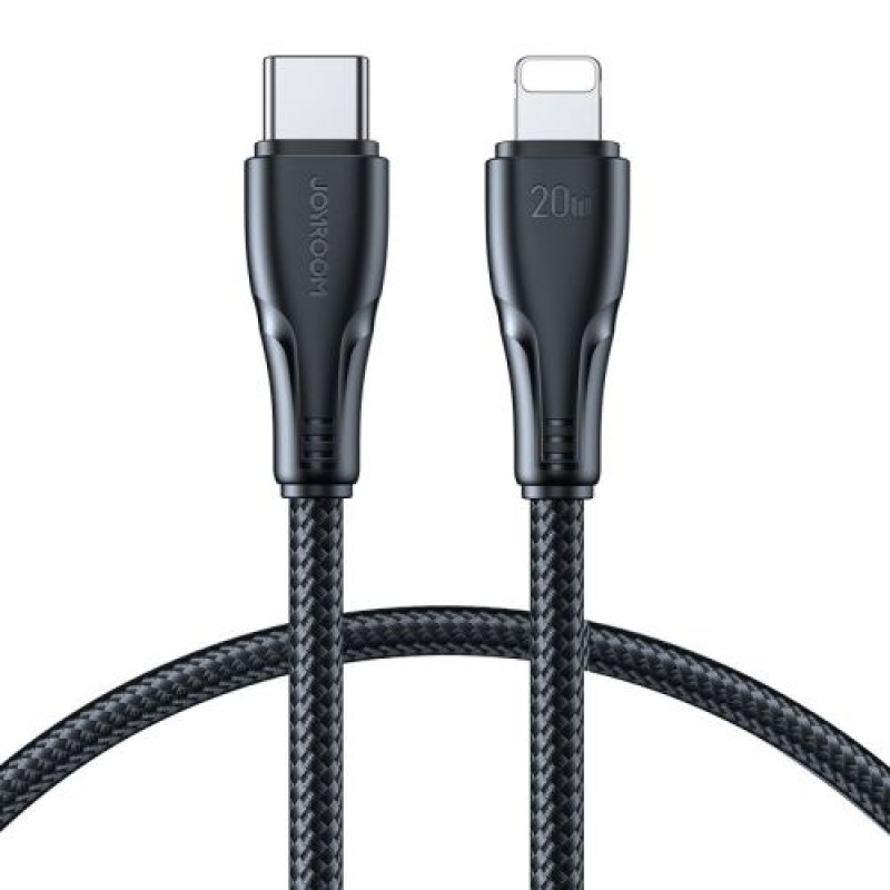 Joyroom Type-C - Καλώδιο γρήγορης φόρτισης σειράς Lightning A10 PD 20W, 0,25 m, Μαύρο (S-CL020A11)