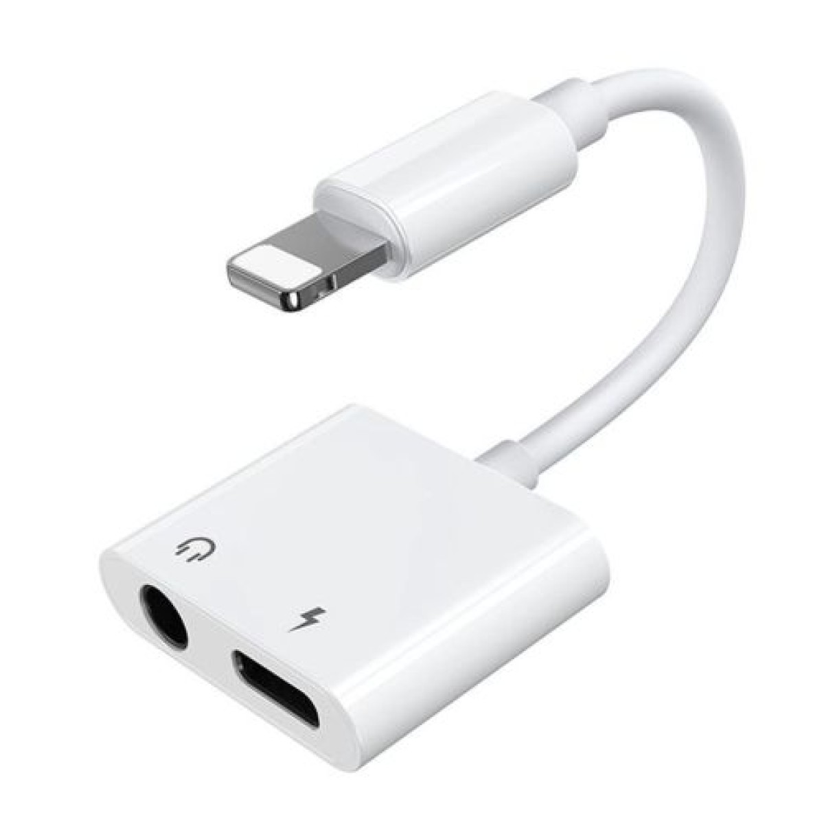 Αντάπτορας Joyroom Lightning σε Lightning/ Μίνι βύσμα 3,5 mm, 0,12 m, λευκό (S-Y104)