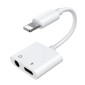 Αντάπτορας Joyroom Lightning σε Lightning/ Μίνι βύσμα 3,5 mm, 0,12 m, λευκό (S-Y104)