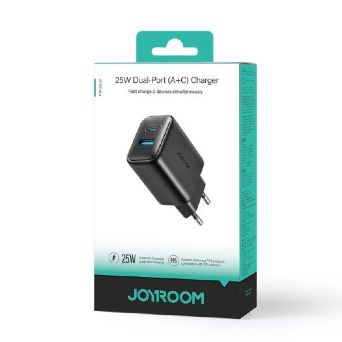 Joyroom Ταξιδιωτικός Φορτιστής C+U.PD 25W, SFC, PPS, Μαύρο (JR-TCF13)