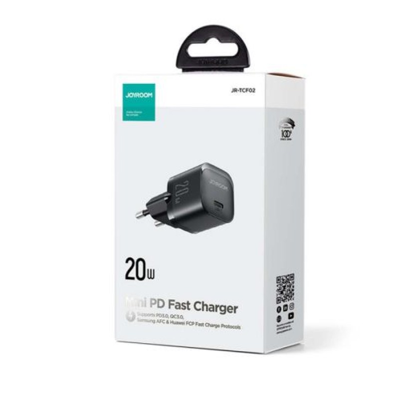 Joyroom Travel Charger Mini Type-C, PD 20W, Μαύρο (JR-TCF02)