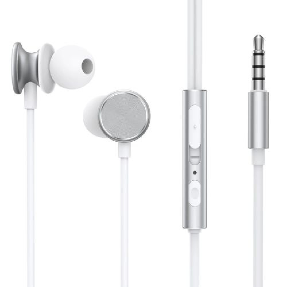 Ακουστικά Joyroom Ενσύρματα, Ακουστικά In-Ear με τηλεχειριστήριο και μικρόφωνο, Jack 3,5mm, Ασημί (JR-EW03)