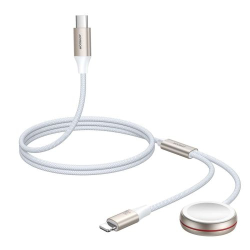Ασύρματος φορτιστής Apple Watch Joyroom με καλώδιο Type-C και Lightning 1,5m, 3,5W, Λευκό (S-IW012)