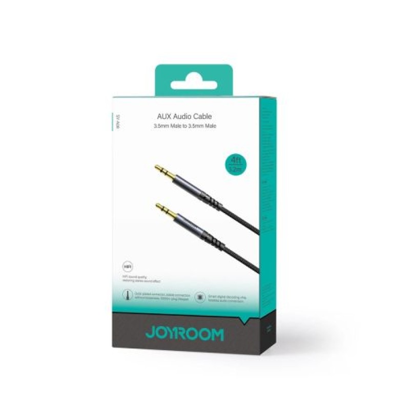 Στερεοφωνικό καλώδιο ήχου Joyroom, Mini Jack 3,5 mm, 1,2 m, Μαύρο (SY-A08)