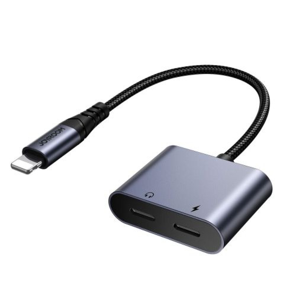 Joyroom Adapter DAC 2-σε-1 Lightning to Lightning/ Lightning, 60W, 0,12m, Μαύρο (JR-SY-L02)