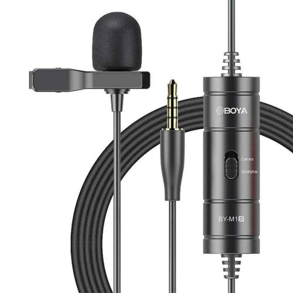 Μικρόφωνο BOYA Ενσύρματο BY-M1S Omnidirectional, (3,5mm υποδοχή) Μαύρο EU