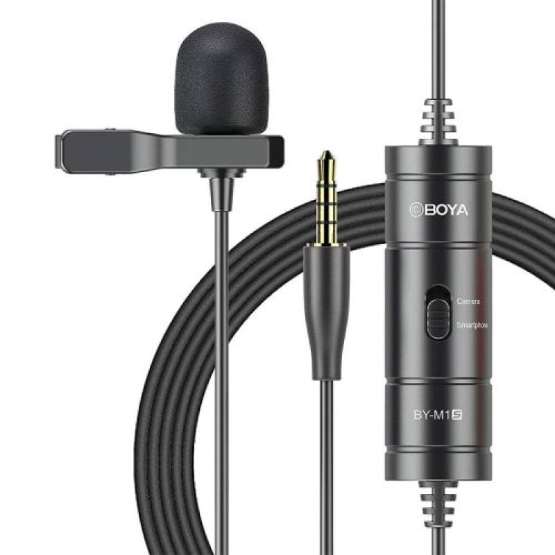 Μικρόφωνο BOYA Ενσύρματο BY-M1S Omnidirectional, (3,5mm υποδοχή) Μαύρο EU
